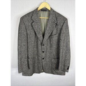 Gardiner Of Selkirk Irish Tweed Lambswool Sport Coat Mens 44R Blazer Gray